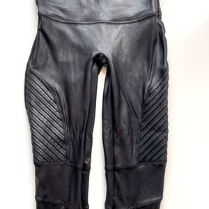 Spanx Faux Leather Moto Leggings